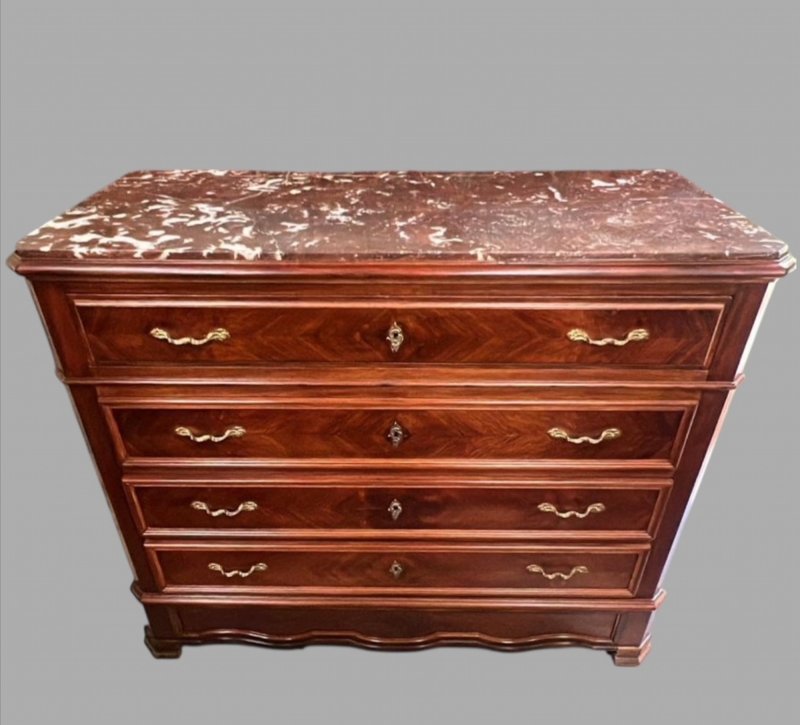 A 19thc French Marble Topped Commode